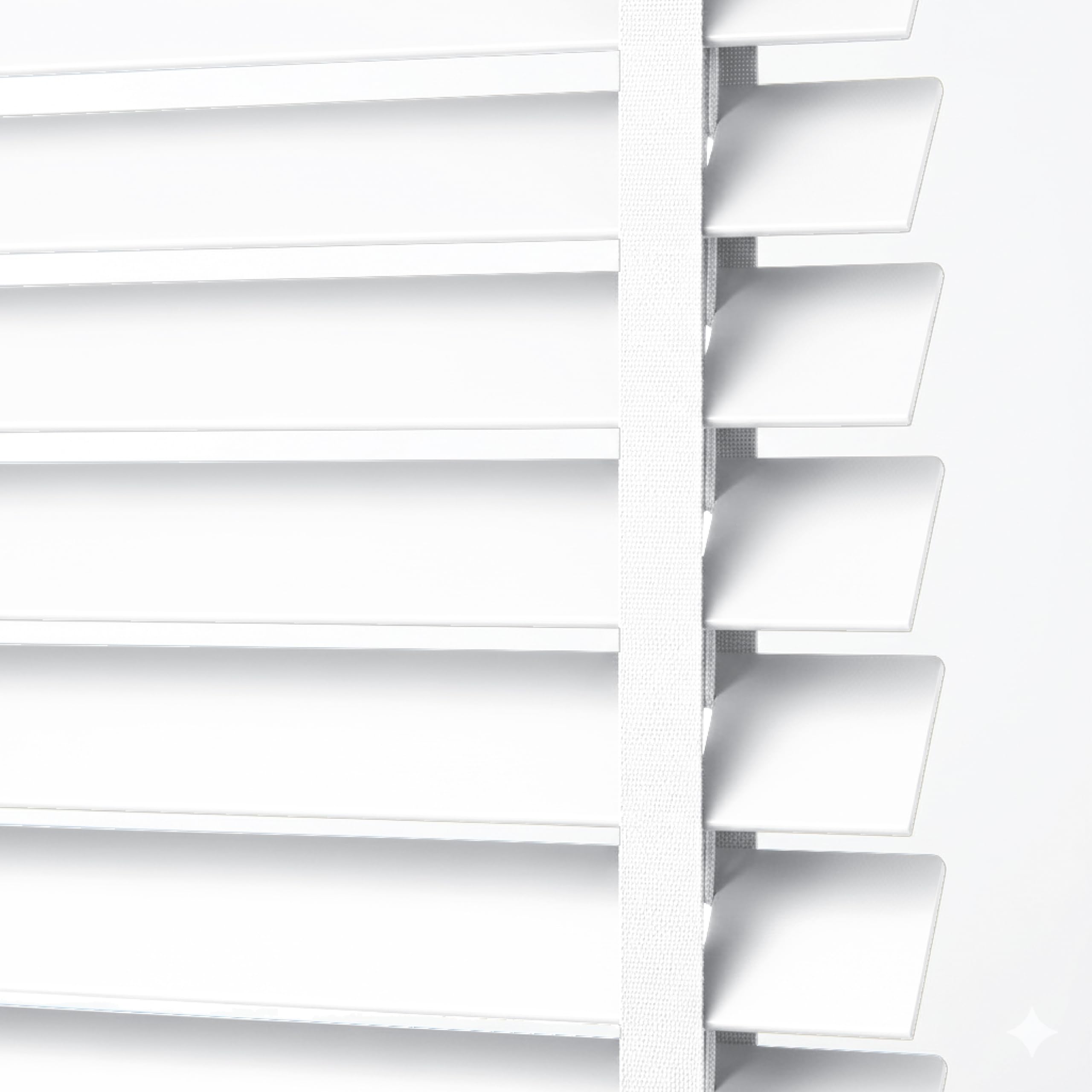 Home In Style 4U Faux Wood Blinds Window Venetian Blinds Easy Fit Child Safe Tape Trimmable Wooden Blinds-50mm Slats with Aluminium Headrail White, W195cm x L150cm