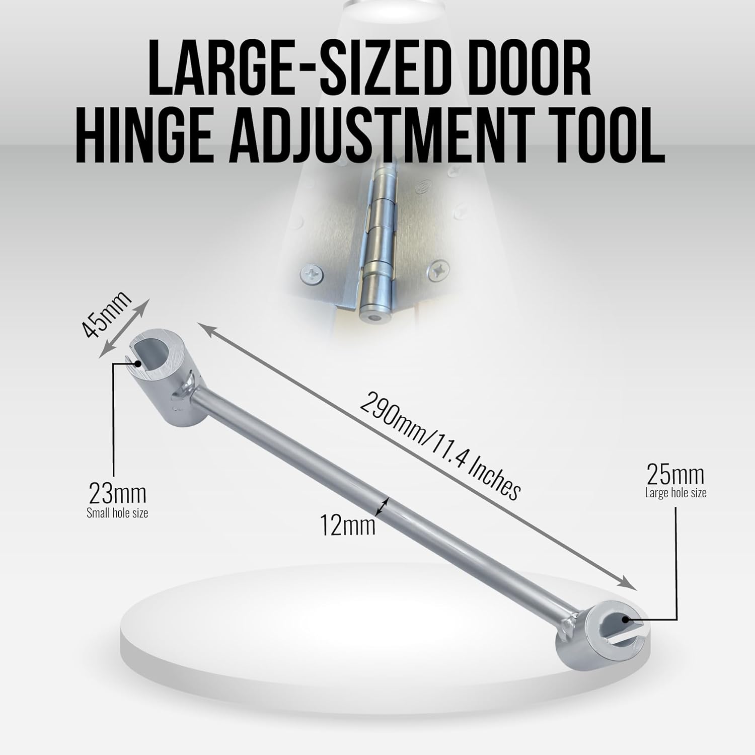 Door Hinge Gap Adjustment Wrench Tool - Universal Door Hinges Bender Adjuster & Spanner for Residential Commercial Doors - Gap & Hinge Hole Adjusting Repair Tool (8mm - 25mm)