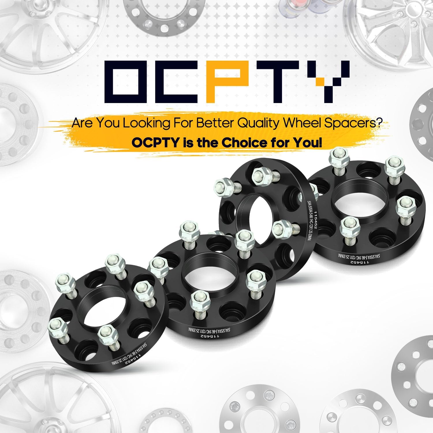 OCPTY 4PCS 5x4.5 to 5x4.5 Wheel Spacers 20mm Wheel Adapters 12x1.25 Studs 66.1mm Center fit for 2008-2012 for INFINITI for EX35 / 2013 for INFINITI for EX37 / 2003-2012 for INFINITI for FX35