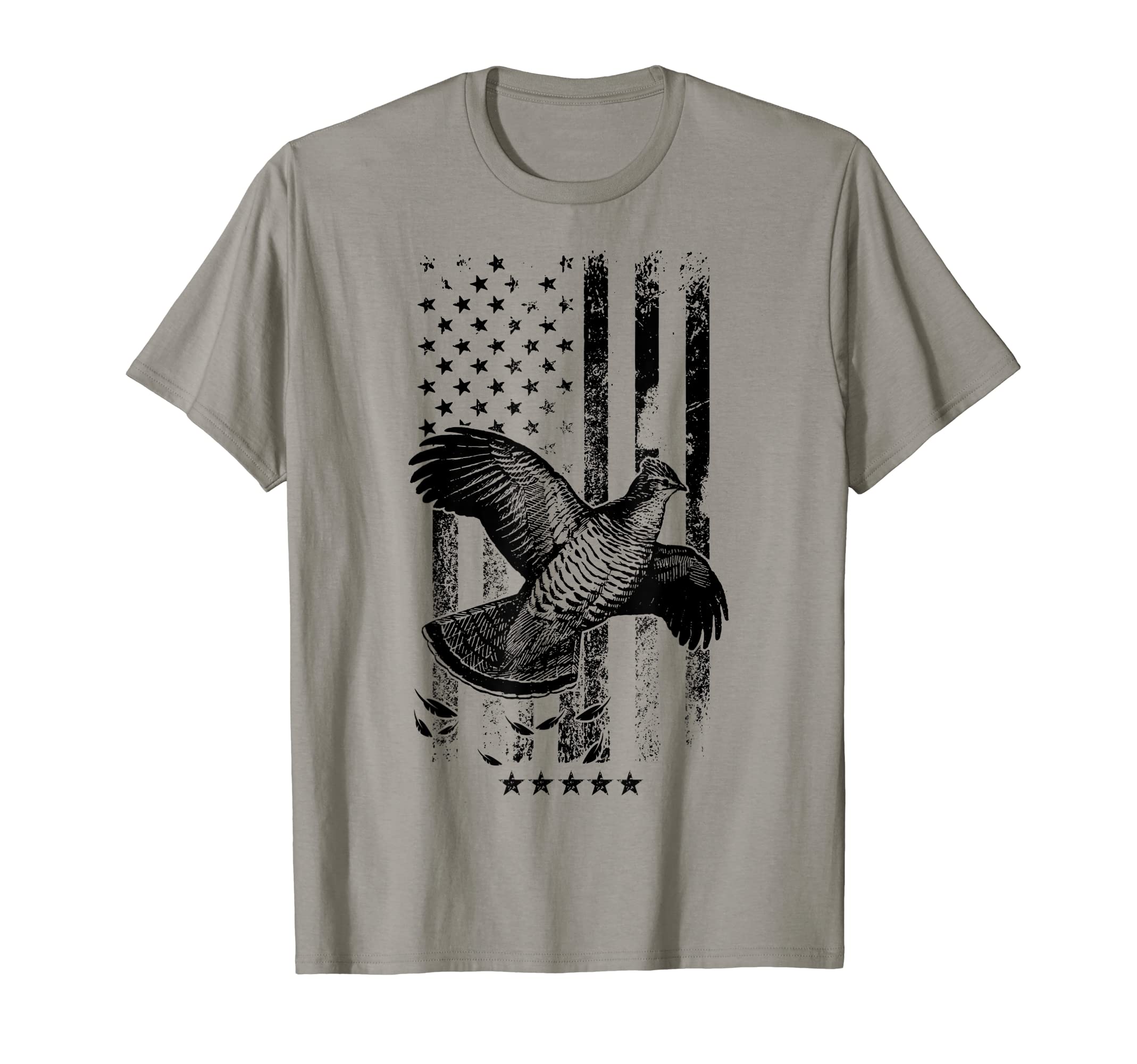 USA American Flag Hunters - Hunting Grouse Bird T-Shirt