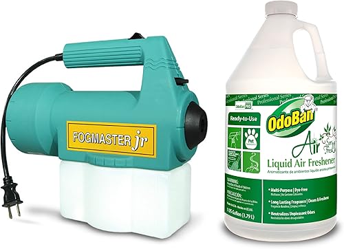 Miniatura 10 de OdoBan Fogmaster Jr. - Nebulizador eléctrico de mano y ambientador líquido, 1 galón, aroma a cereza