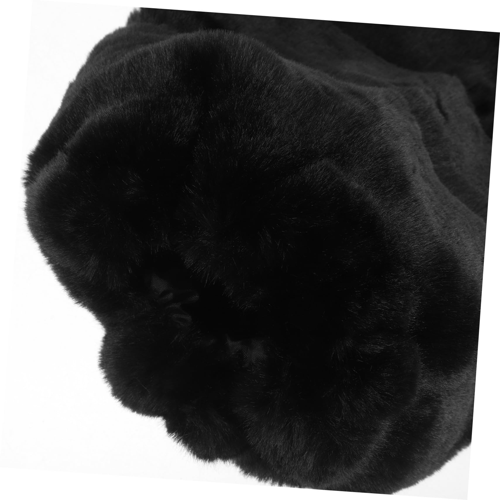 Calentadores de Piel Sintética Peludos para Mujer, Puños Largos Negros de 30 Cm, Manguitos de Invierno para Botas y Botas Militares, Cubrebotas Cálidos y Cómodos