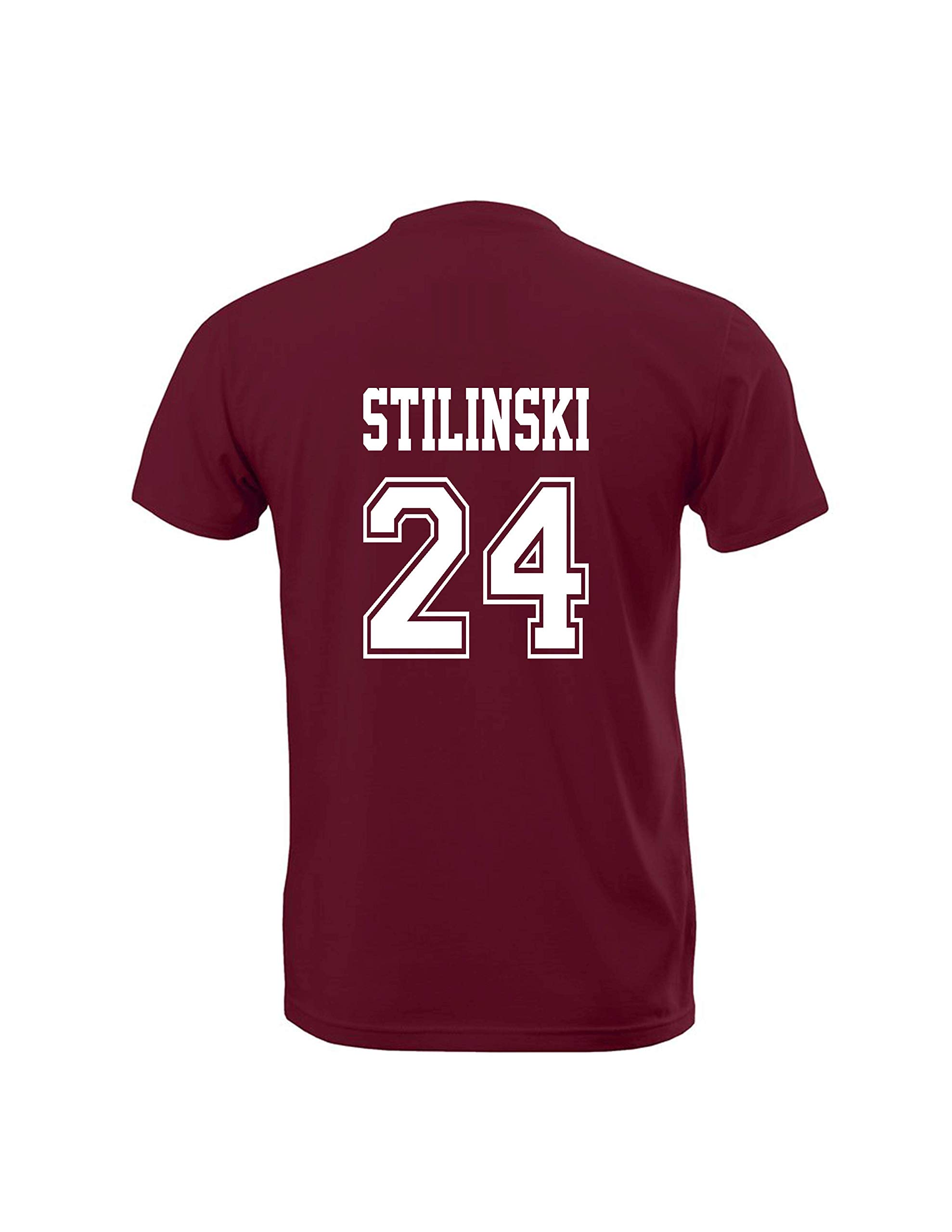 Snapit Unisex Wine Beacon Hills School Derek Hale - Stilinski Lahey Mccall Teen Lacrosse T-Shirt Wolf T-Shirt (Large, Stilinski)