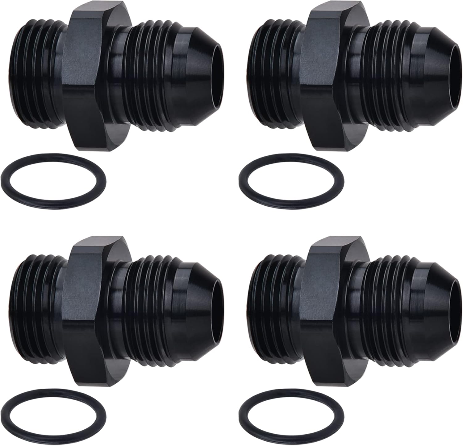 Podavelle 10AN Male Flare To 8AN -8 ORB O-ring Boss 90 Degree Swivel Fitting Adapter