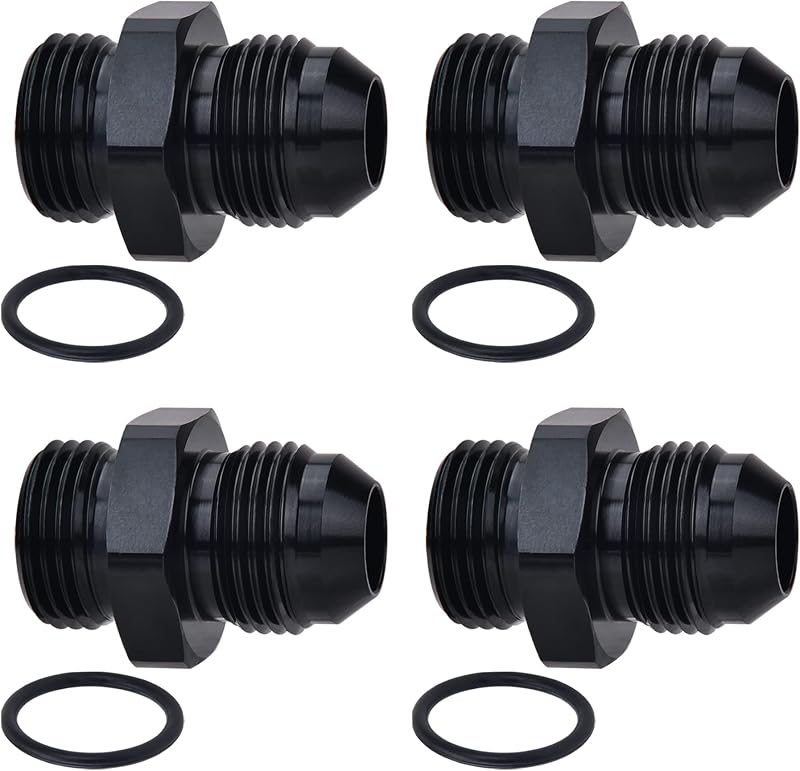 Adaptador de conexão 10AN para 10AN ORB EVIL ENERGY em alumínio – Kit com 4 unidades