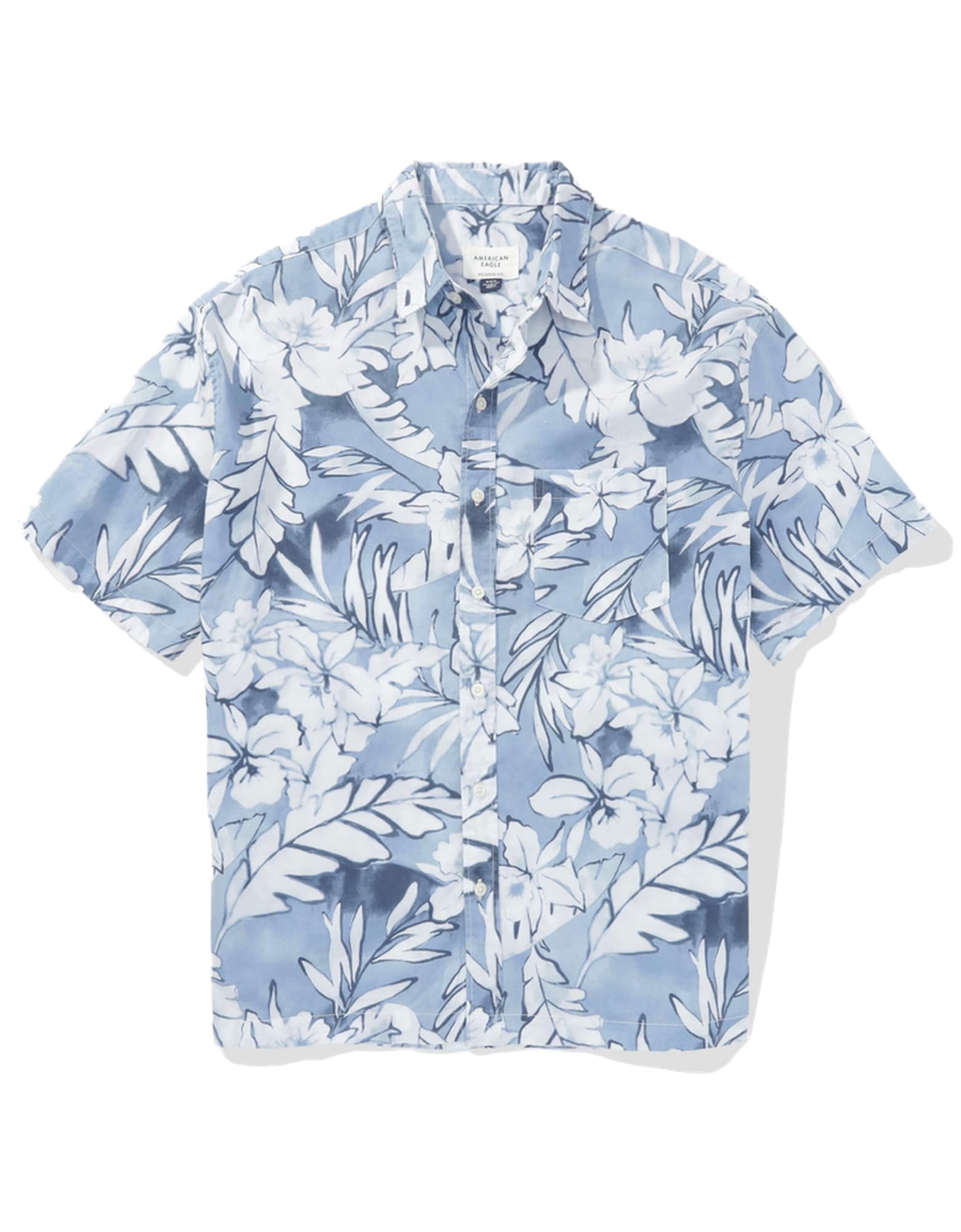 American EagleMen Floral Button-Up Poolside Shirt