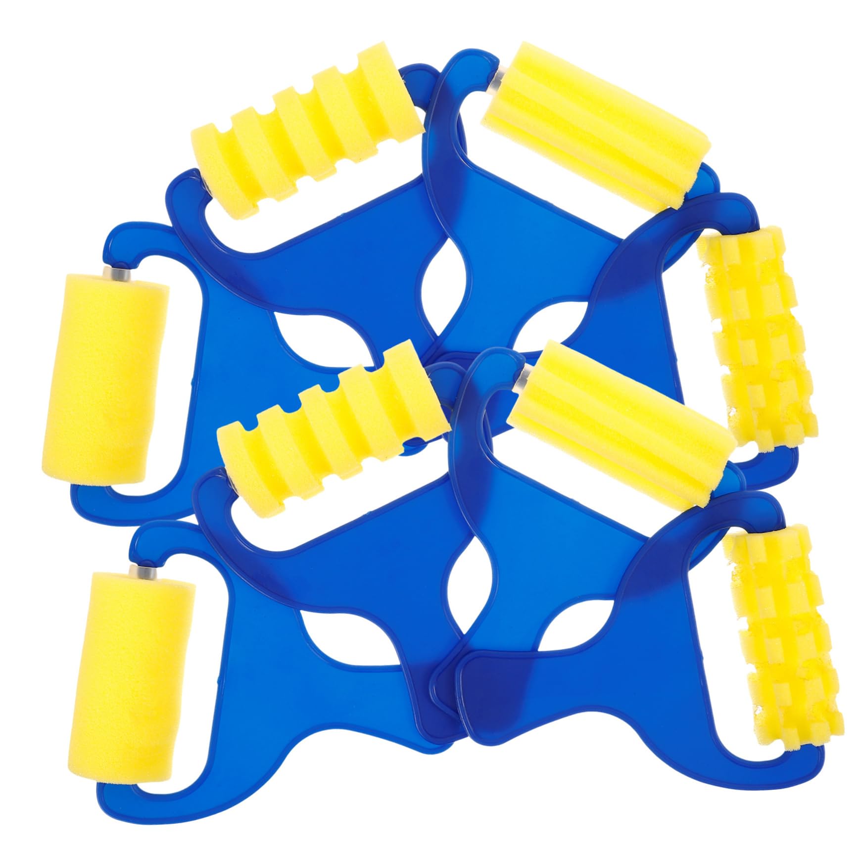 HOMSFOU 8Pcs Funny Drawing Roller Creative Sponge Paint Brushes for Durable Art Sponges for Graffiti and Painting Activities for Preschool Education and Art Lessons