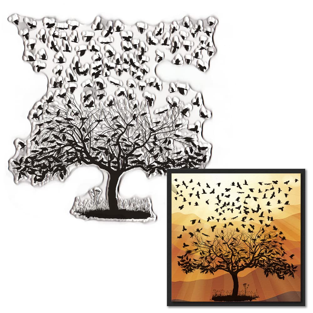 Trees Autumn Day Fall Happy Birthday Nuts Rubber Stamps Clear Stamps...