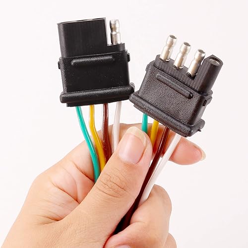 Miniatura 4 de Extensión de cable de remolque de 60 pulgadas y 4 pines para remolque, extensor de arnés de cableado para barra de luz LED para portón trasero,