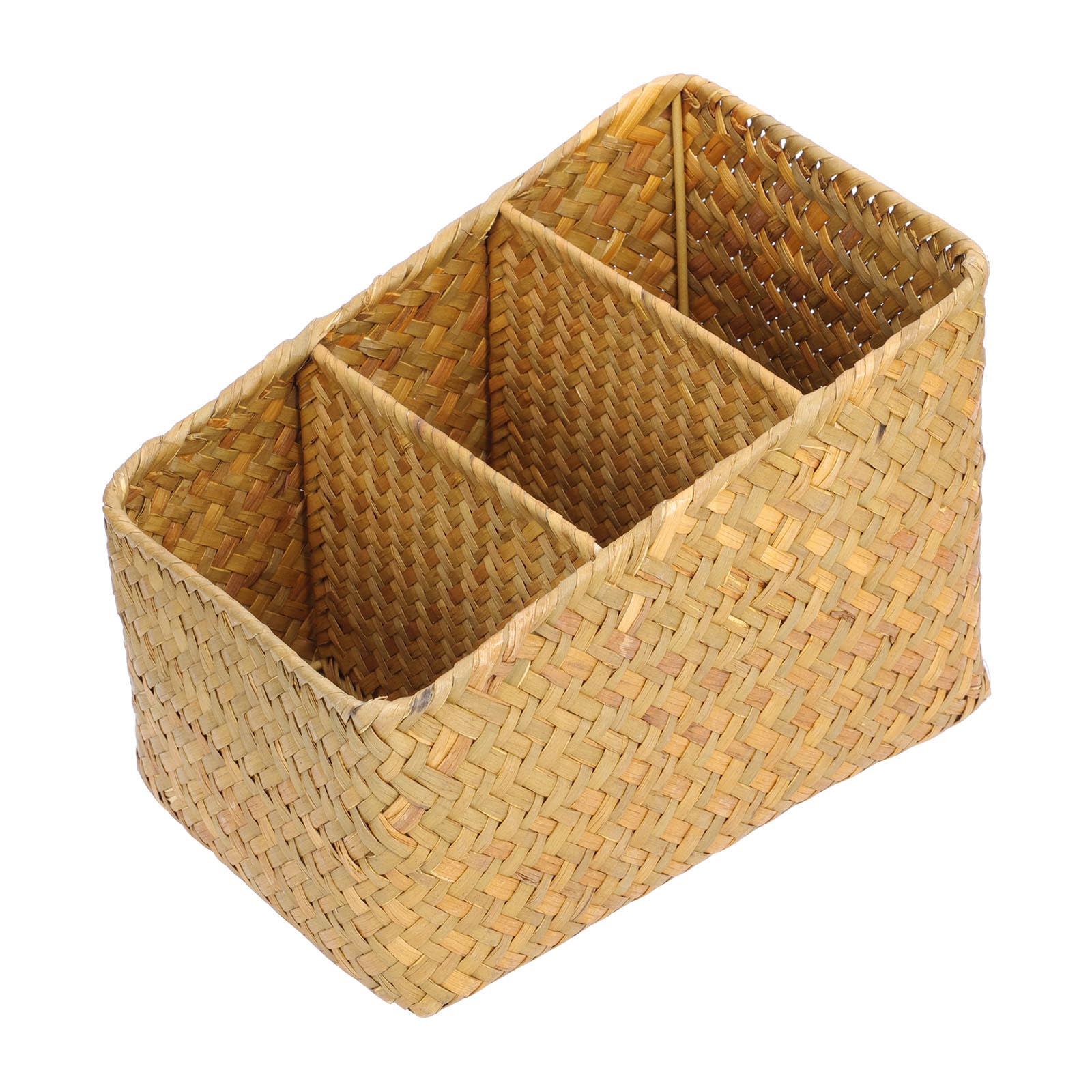 Panier de rangement en bambou à 3 compartiments pour trier efficacement vos livres et jouets