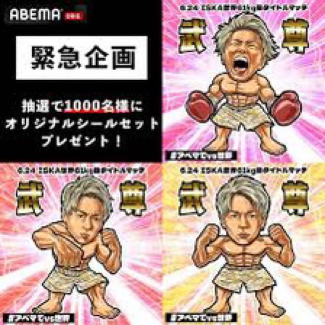 Amazon.co.jp: 武尊 シール 3枚セット abema L : ホーム＆キッチン