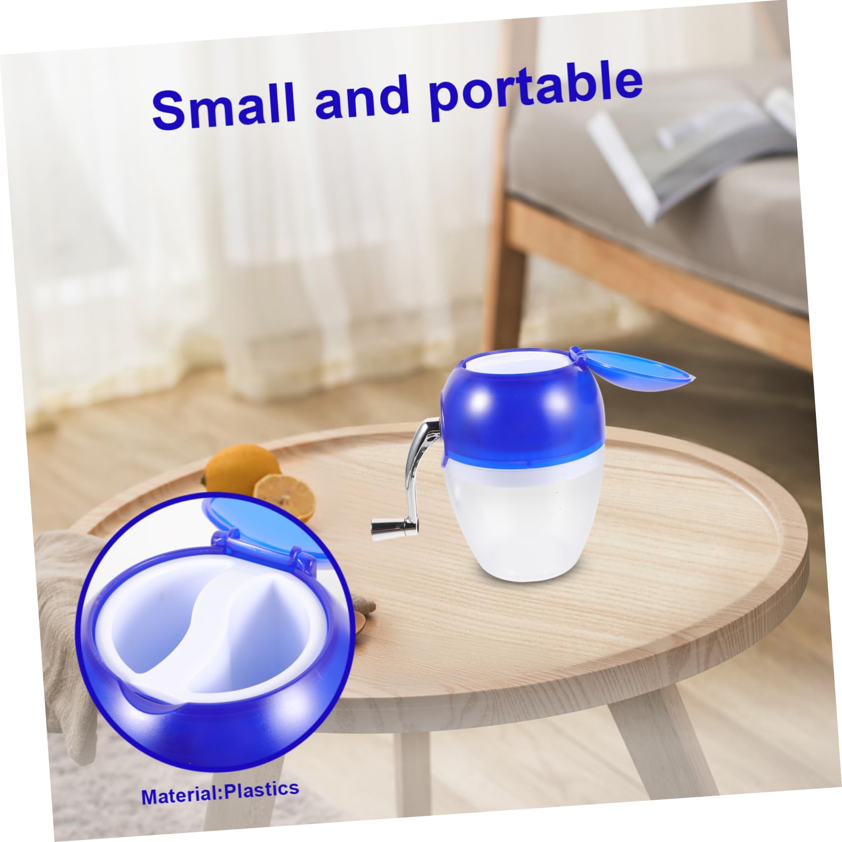 GRIRIW Manual Ice Crusher Tool Hand Crank Ice Shaver Machine Compact for Travel Easy-to-use