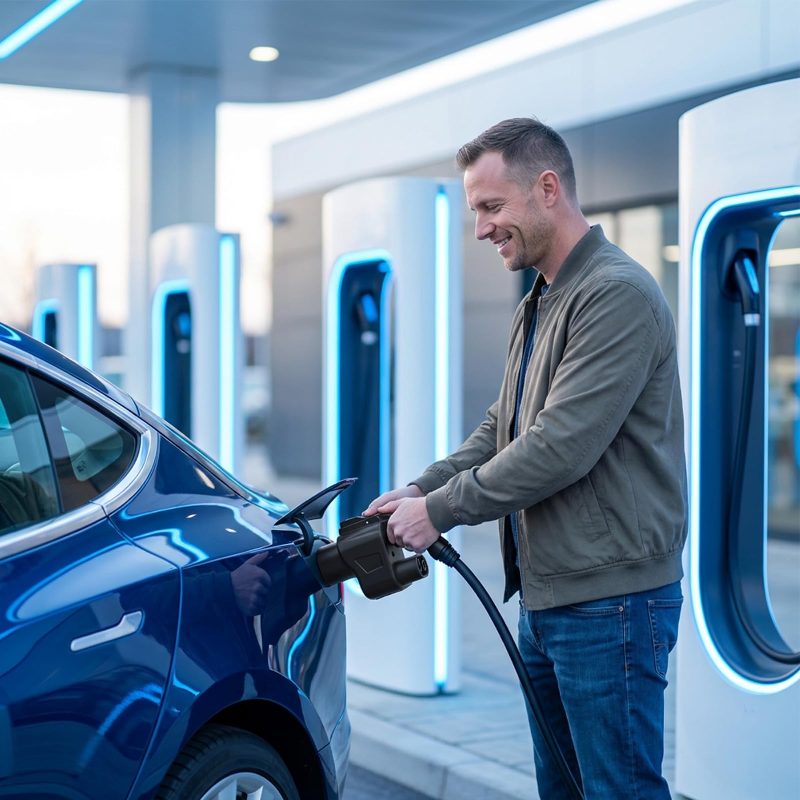 Supercharger-Adapter für Elektrofahrzeuge, 500-A-Schnellladegerät, Ersatz für Elektrofahrzeuge, Praktische Ladelösung, Schutzart IP65, CCS1 auf CHAdeMO EV-Ladegerät