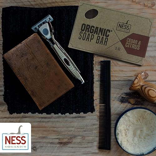 Miniatura 9 de Ness - Barra de jabón para hombre, aroma a cedro y cítricos, jabón natural para hombres con ingredientes orgánicos, jabón en barra para hombre con