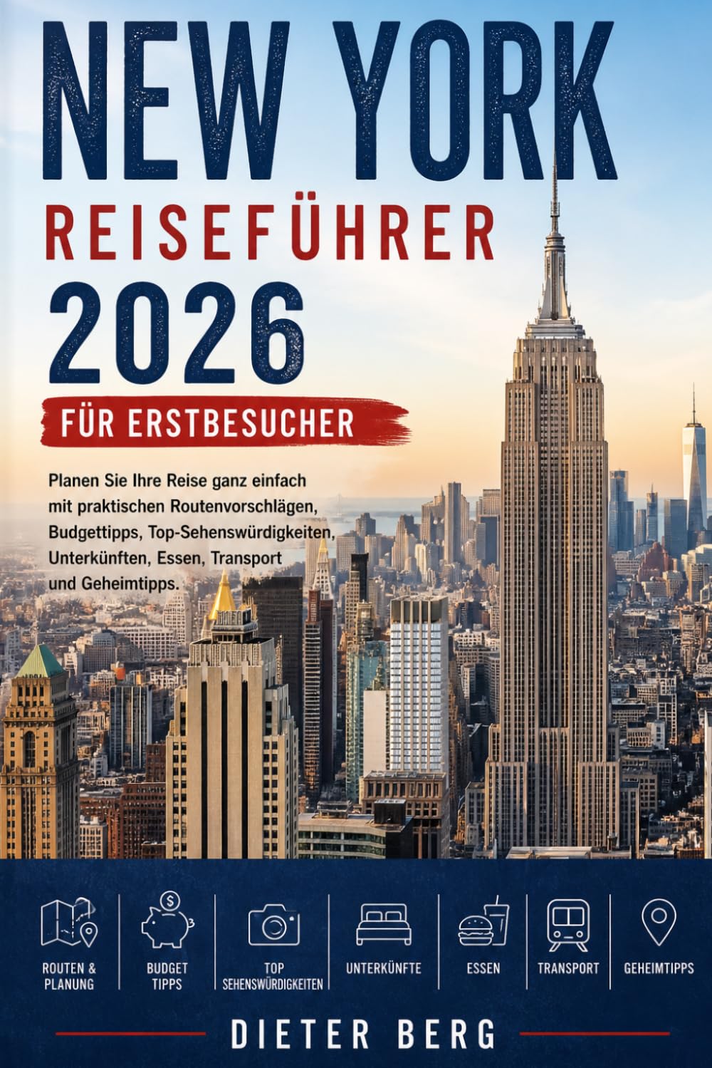 New York Reiseführer 2026 für Erstbesucher: Planen Sie Ihre Reise ganz einfach mit praktischen Routenvorschlägen, Budgettipps, Top-Sehenswürdigkeiten, Unterkünften, Essen, Transport und Geheimtipps.