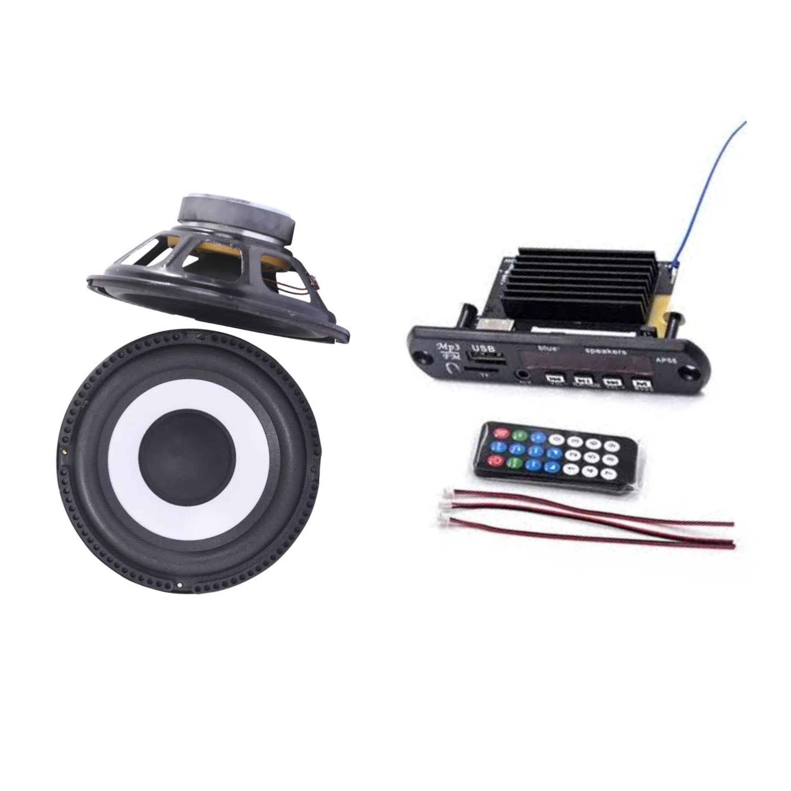 Sam Combo Of TPA3116D2 Gold-AP55 BT Channel Stereo Power Digital Audio Power Amplifier Module Board MP3 With 2 pcs * 8 Ohm 50 Watt Speaker Sub-Woofer (Output Power Of Speaker Is 2 * 50W)-image-17