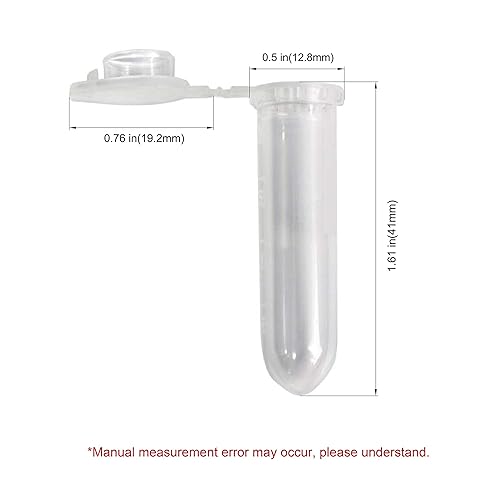 Vista 6 de ULAB Scientific UCT1004 - Tubos de microcentrífuga autoclave de 0.1 fl oz con tapa con bisagras, tubo de halcón, área de escritura esmerilada