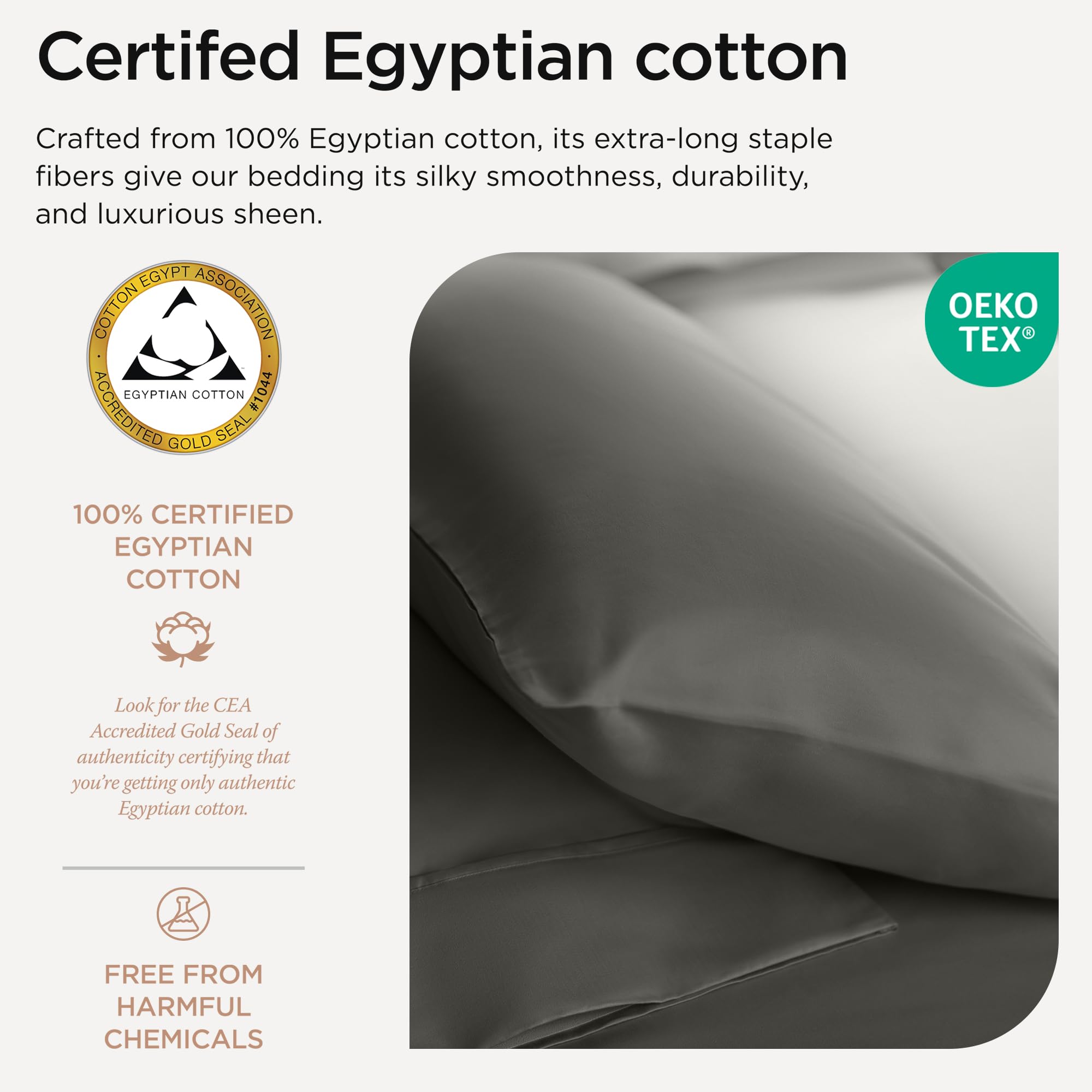 Threadmill Egyptian Cotton Twin XL Sheet Set 100 Certified Egyptian