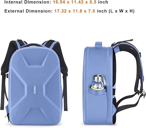 Miniatura 23 de MOSISO Mochila para cámaras réflex digital de un solo objetivo, réflex de un solo objetivo o sin espejo, funda rígida impermeable de 15 a 16