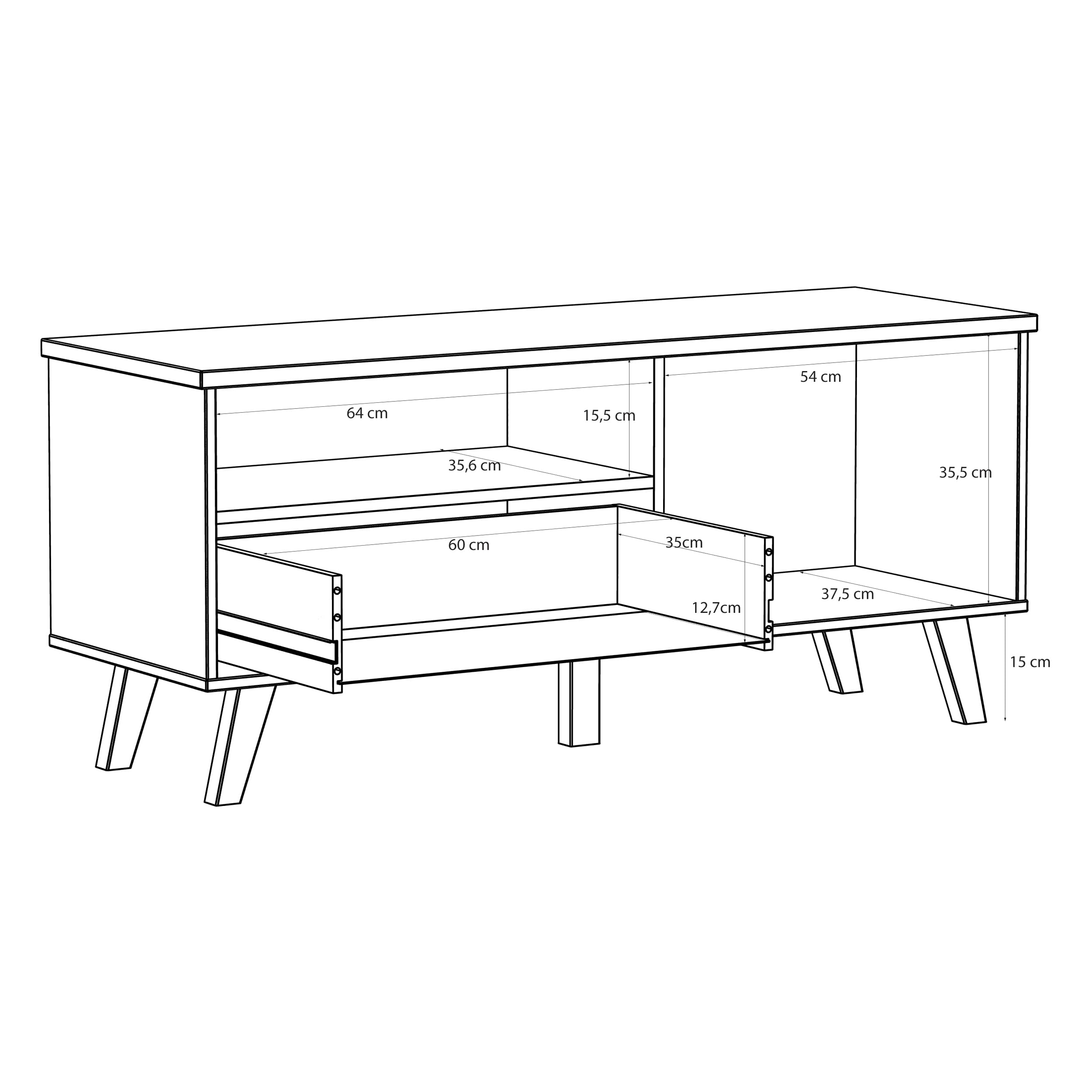 Forte VANKKA TV-Unterschrank 125 – Bild 8