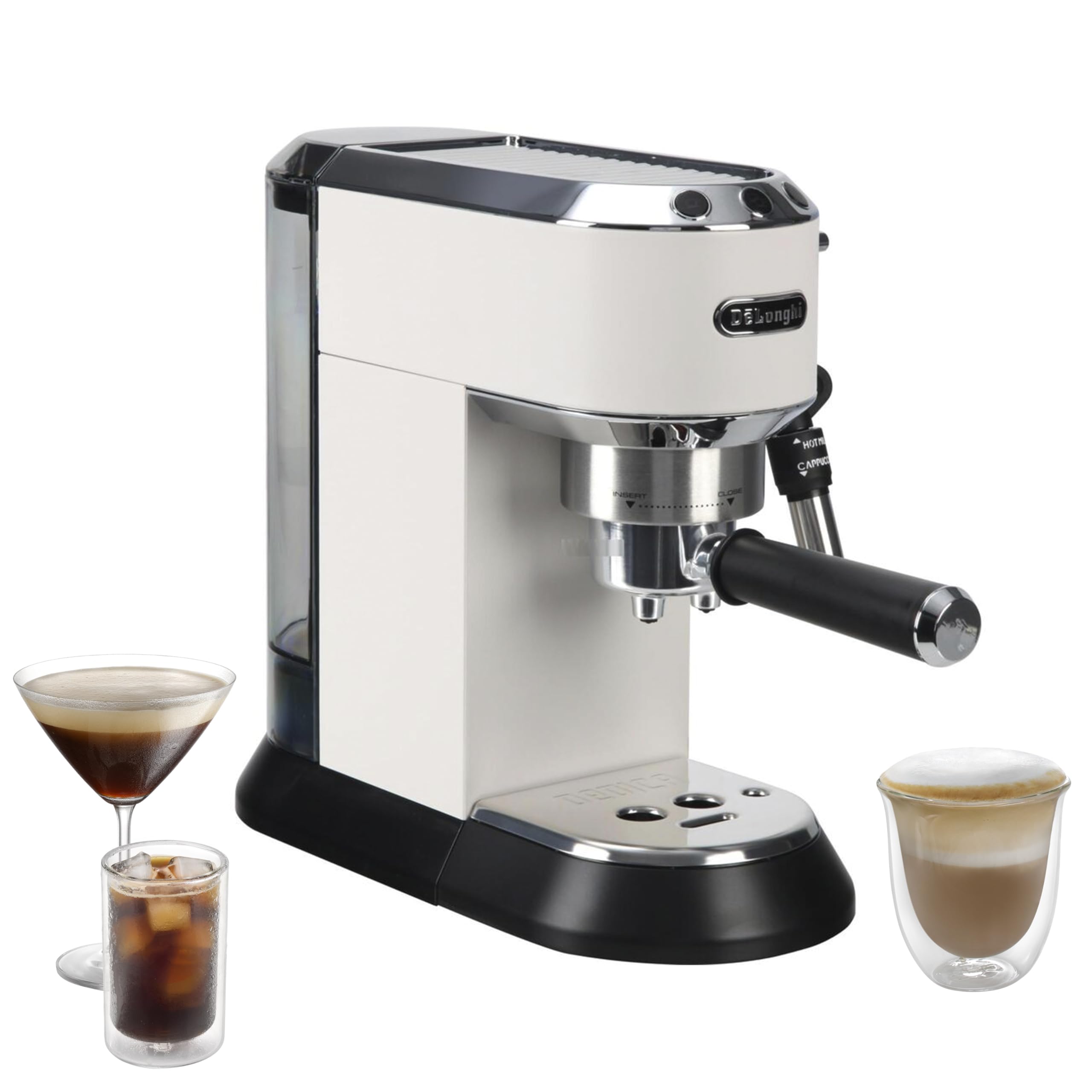 De'Longhi Dedica Style EC685.W Pump Espresso Coffee Machine (White