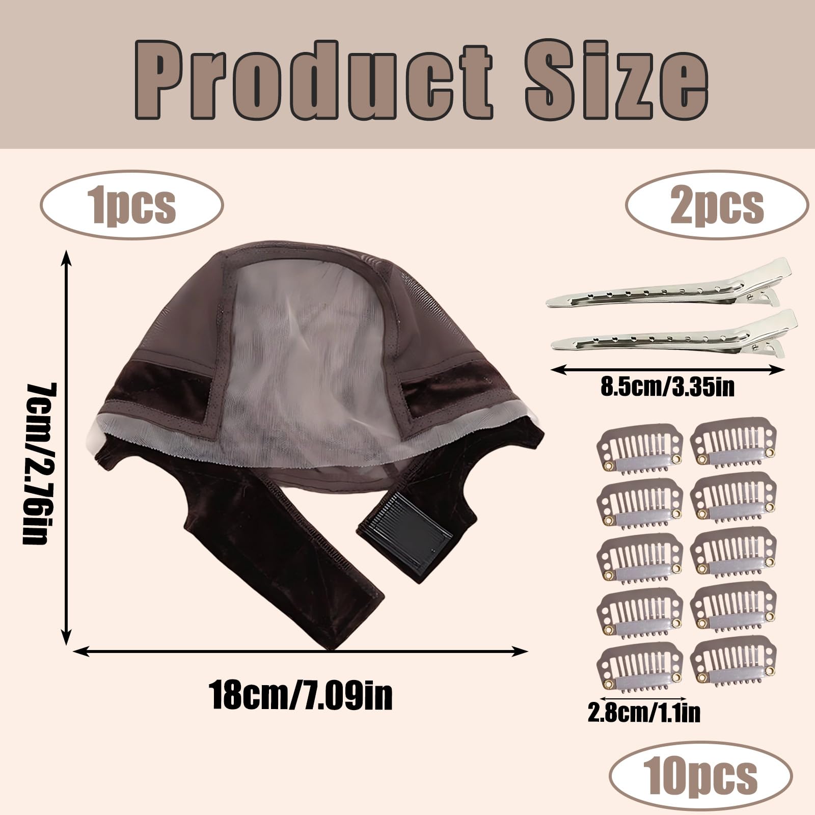 3Pcs Wig Grip Cap, Wig Caps to Hold Wig in Place, Wig Cap - Image 2