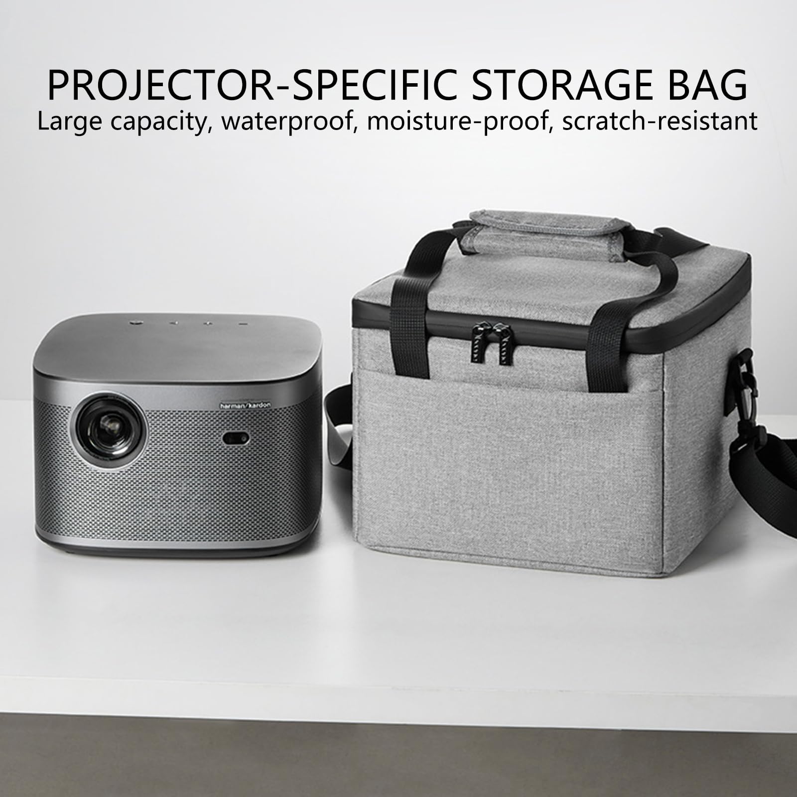 Funda de transporte impermeable para proyector de tela Oxford para H Series V, bolsa de almacenamiento portátil con múltiples bolsillos, funda de viaje para proyector
