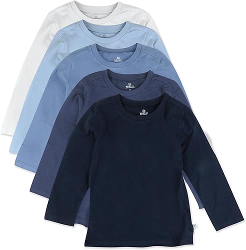 HonestBaby Multipack de camisetas unisex de algodón orgánico de manga larga para bebé