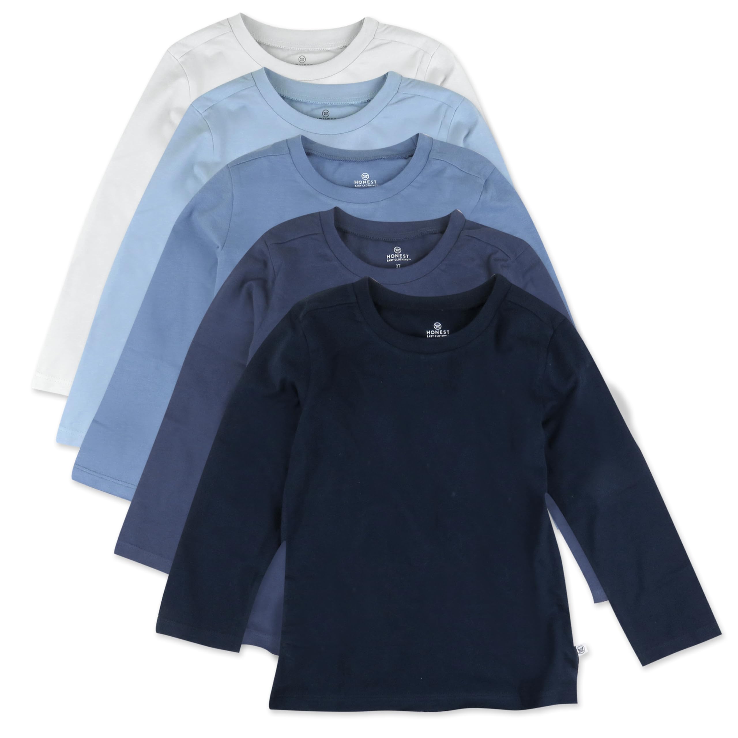 HonestBaby Unisex-Baby Organic Cotton Long Sleeve Tshirts Multipack