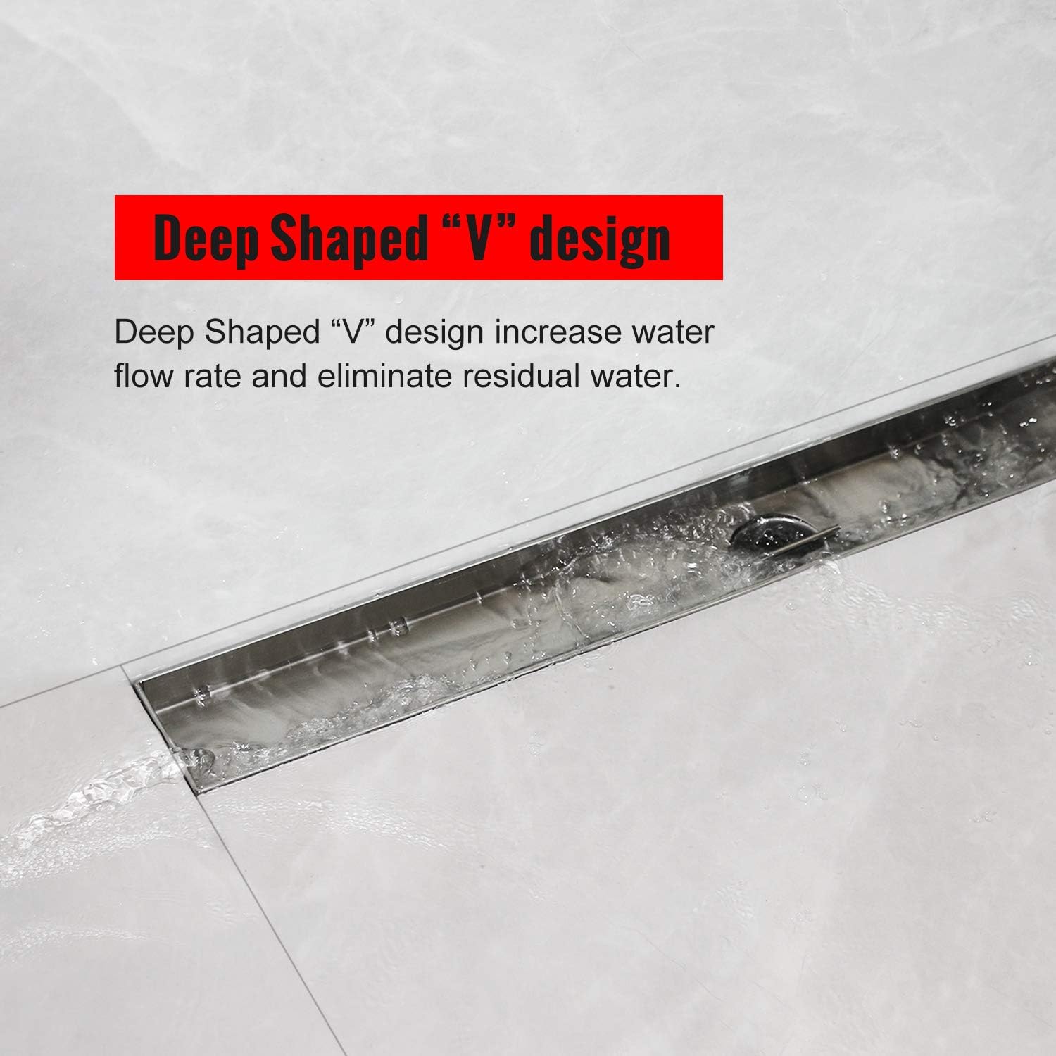 Tech Deals 🔥 SaniteModar Linear Shower Drain 36 inch, Square Hole Pattern Shower Drain, Brushed 304 Stainless Steel Linear Drain with Leveling feet & Hair Strainer Top Brands SaniteModar Linear Shower Drain 36 inch, Square Hole Pattern Shower Drain, Brushed 304 Stainless Steel Linear Drain with Leveling feet & Hair Strainer