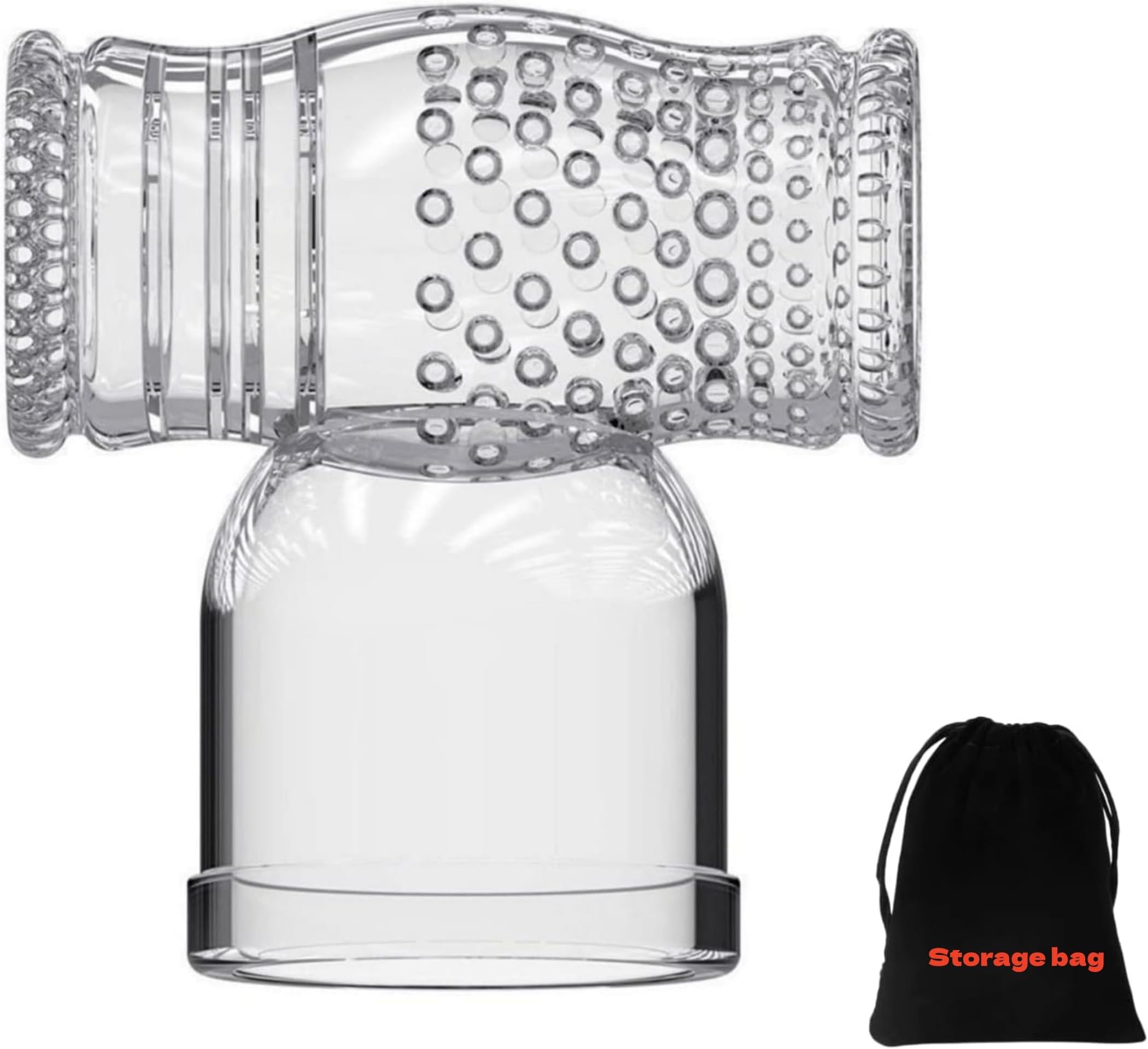 GURECOD Massager Attachment & Massage Accessory Clear Silicone Head Cover for Massager