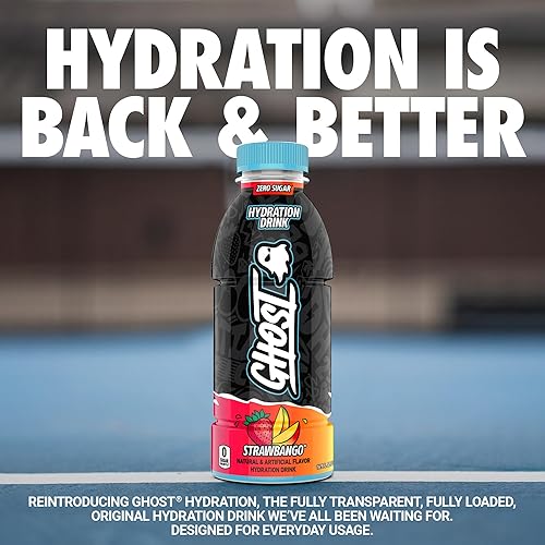 Miniatura 2 de GHOST Strawbango - Bebida deportiva RTD con electrolitos, vitaminas naturales y minerales  Bebida de hidratación para todo el día  Cero cafeína y