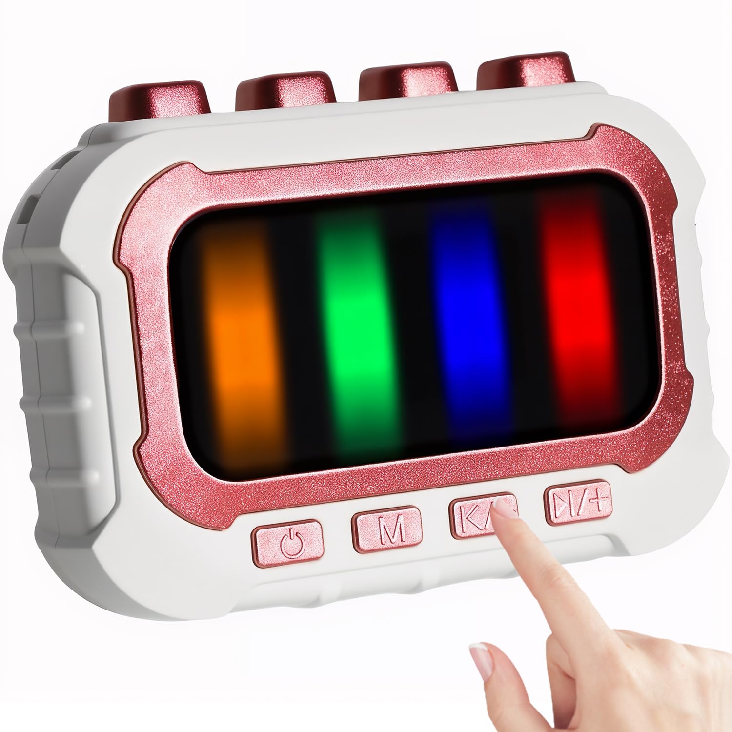 Music Rhythm Game Machine, Fast-Press Reaction Challenge Game for All Ages Portable Musical Sensory Fidget Toy