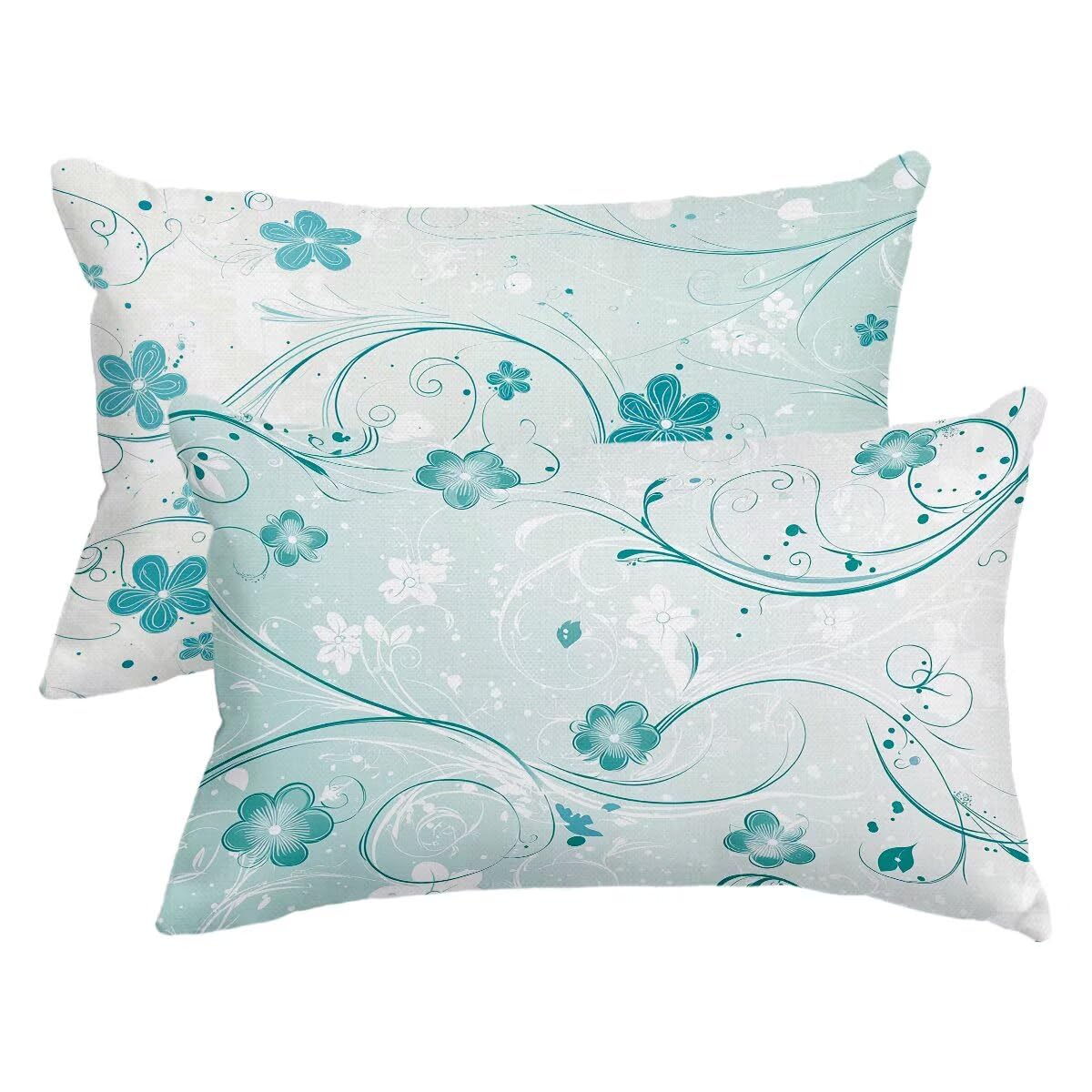 Housse de coussin canape oeuf de canard pour terrasse fleurie