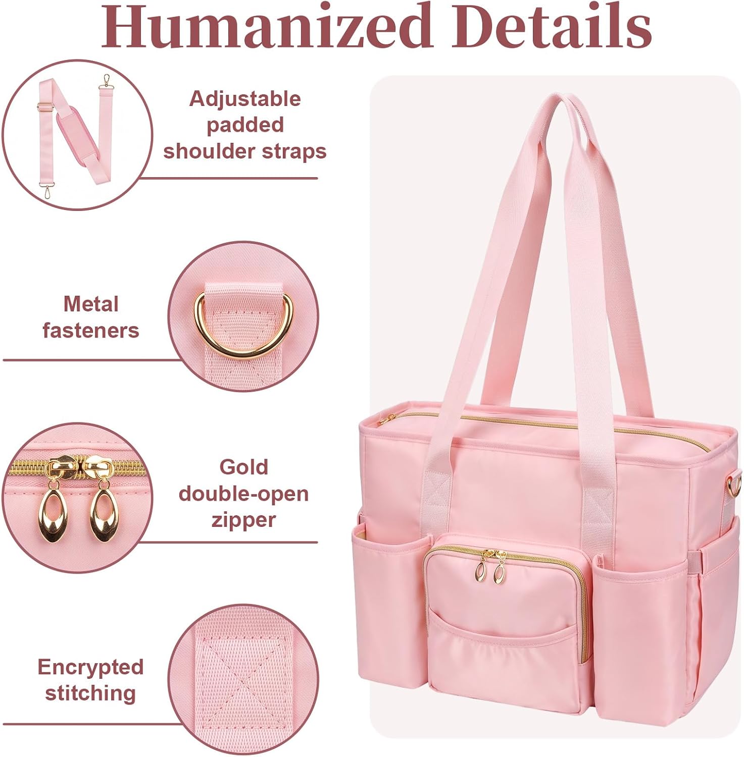 Nurse Bag, Work Bags with 15.6-inch Laptop Compartment, Teacher bag