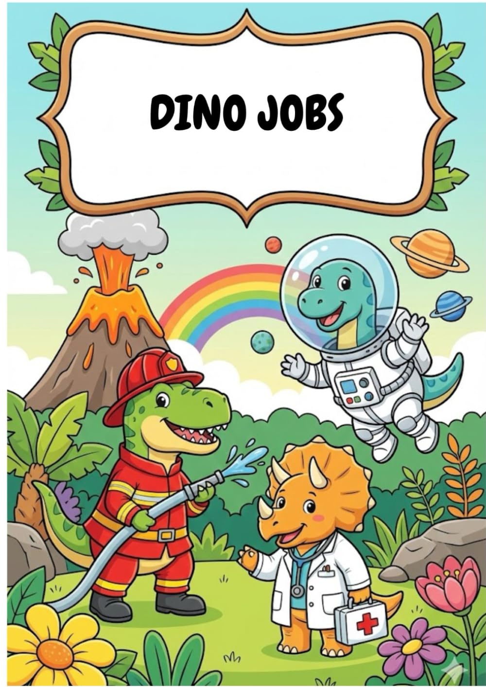 dinosaur job colouring book