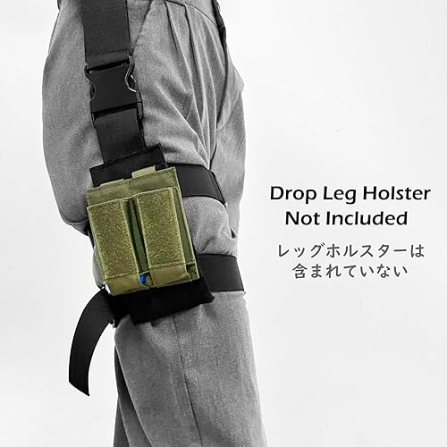 Miniatura 5 de TRIWONDER Funda universal de nailon de 0.354 in MOLLE para cargador de pistola doble triple para revista, bolsa táctica para accesorios (pistola