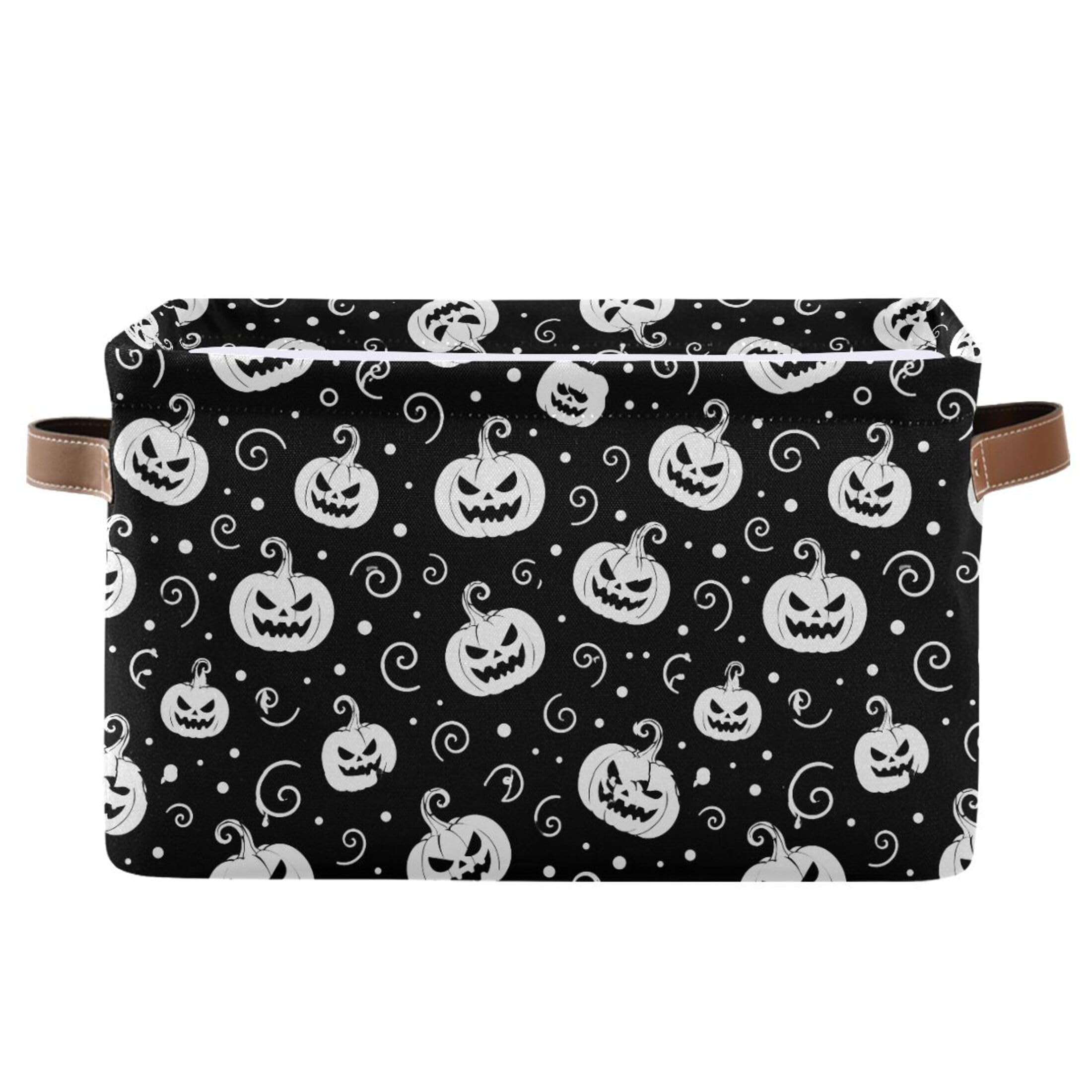 Fuauuyl Storage Basket with Handles, Foldable Canvas Storage Bin