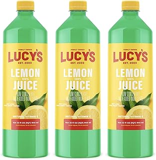 Lucy’s Family Owned - Lemon Juice, 32 oz. Bottle (Pack of 3)