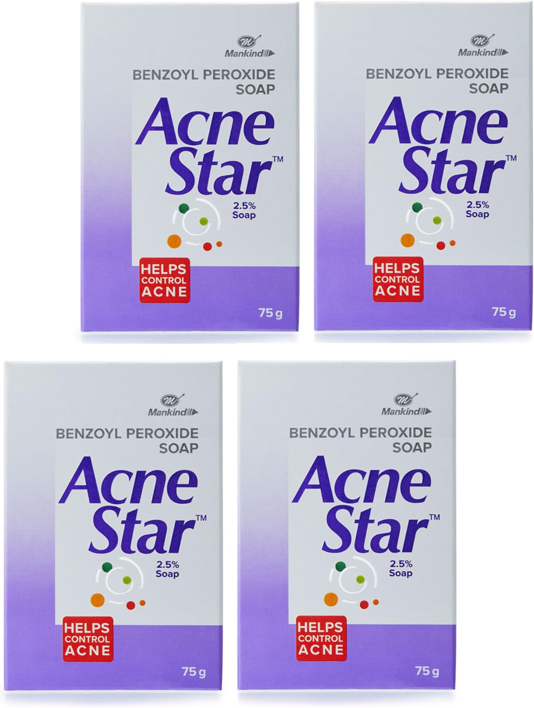 AcneStar Soap Pack of 4, Antiseptic