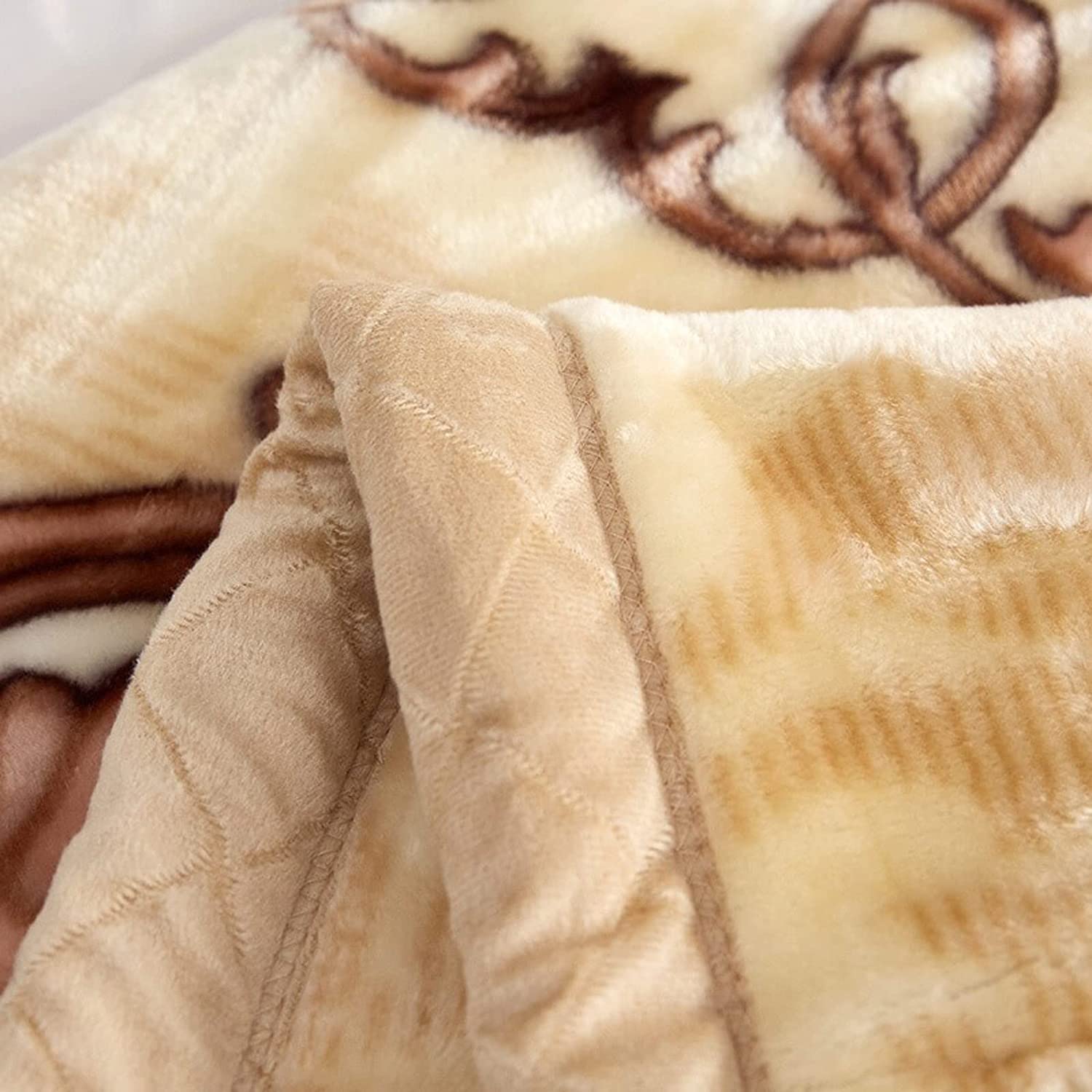 Coperta ponderata per letto king size, in pile di visone, coreano reversibile, pesante 2 kg, comoda coperta per letto matrimoniale per il massimo comfort, soluzione per dormire caldo 150 x 200 cm