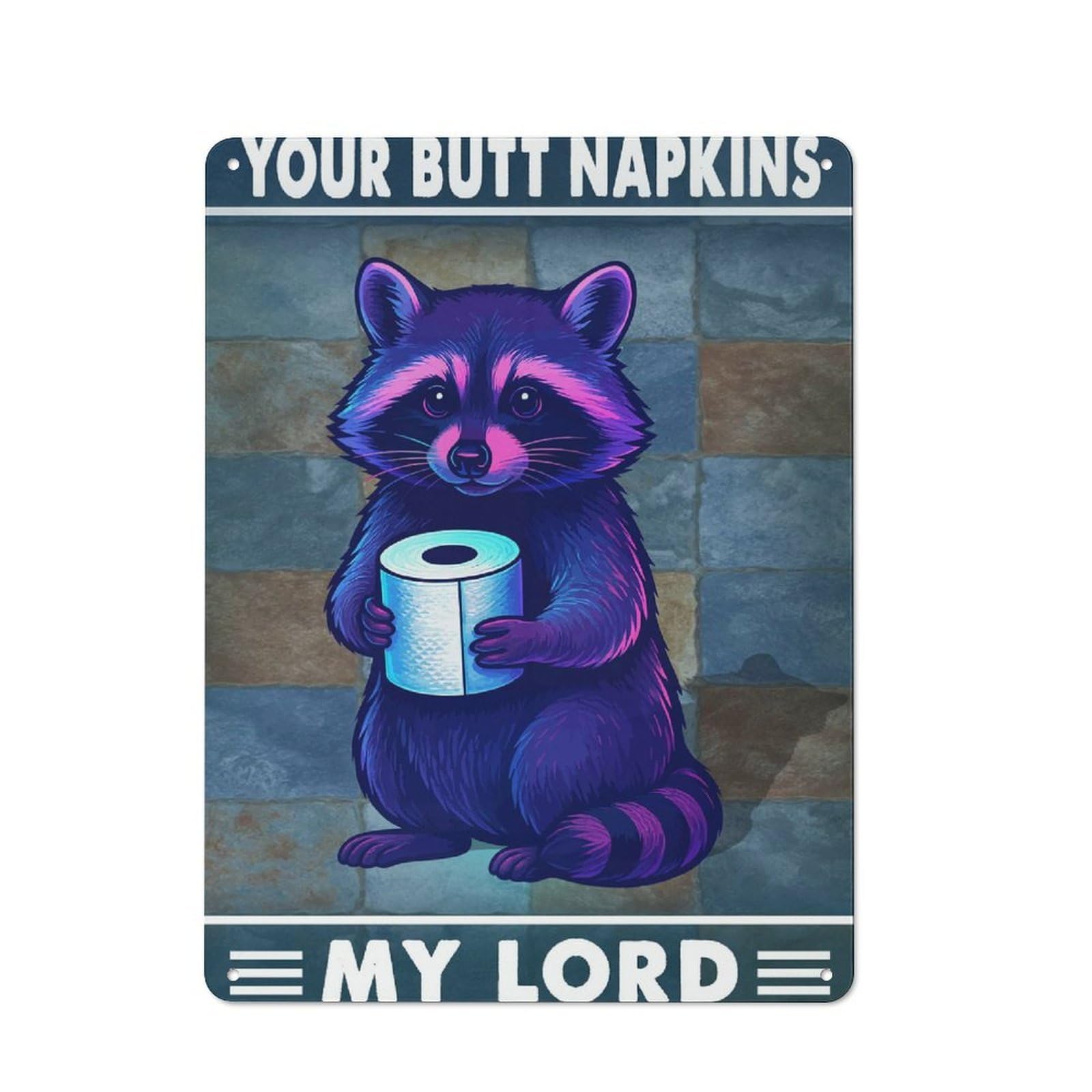 Junmoney Style-20 Your Butt Napkins My Lord Vintage Metal Sign 40X30cm For Hobby Room Or Studio, Housewarming Present For People Styling Hobby Room And Studio