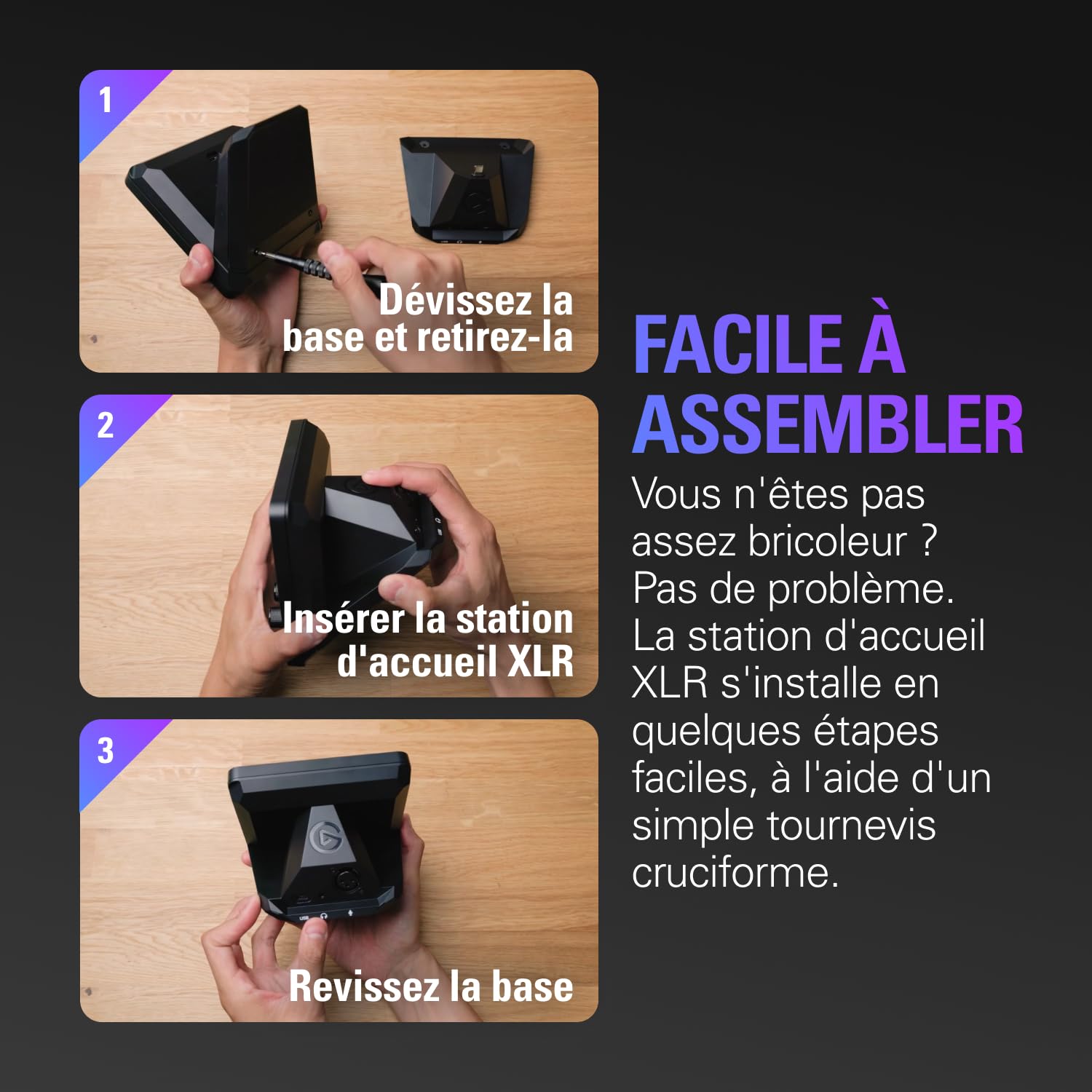 Elgato XLR Dock – Pour Stream Deck + | Interface micro XLR vers USB, mixage audio personnalisable, gain 75 dB, alimentation fantôme, Clipguard, Mac/PC