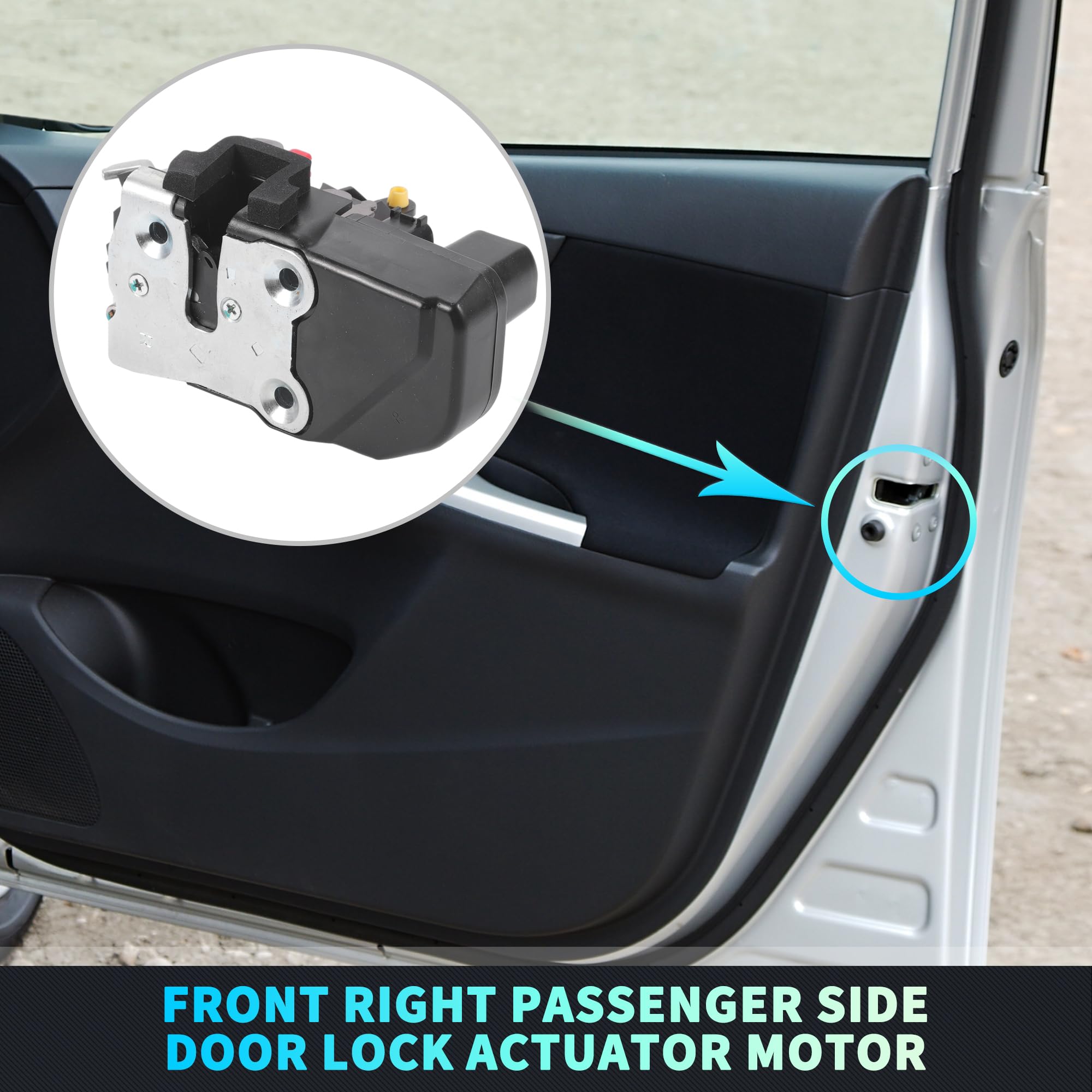 QUARKZMAN Sostituzione Motore Attuatore Serratura Porta Anteriore Destra Passeggero per Chrysler 300 08-10 per Dodge Charger 08-10 Sostituisce No.4575894AA Nero