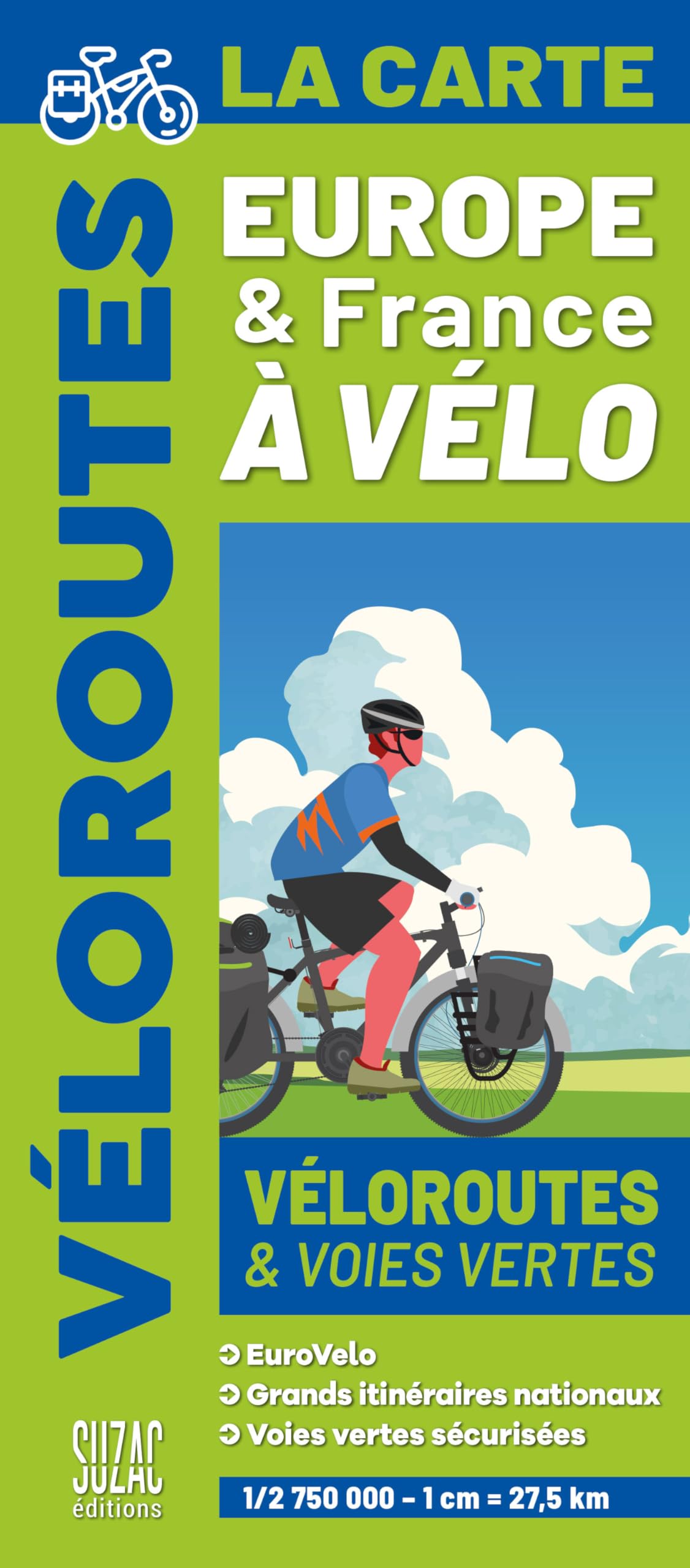 Europe et France à vélo, la carte: Véloroutes et voies vertes