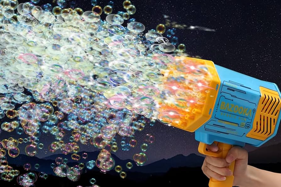 Bazooka Bubble Gun バブルガン Amazon.com: Petrella Toys Bubble Gun Bazooka Bubble Machine
