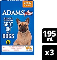 Vista 10 de Adams Además de prevención de pulgas y garrapatas para perros de 15 a 30 libras, 12 semanas y mayores, suministro para 3 meses, mata pulgas, huevos