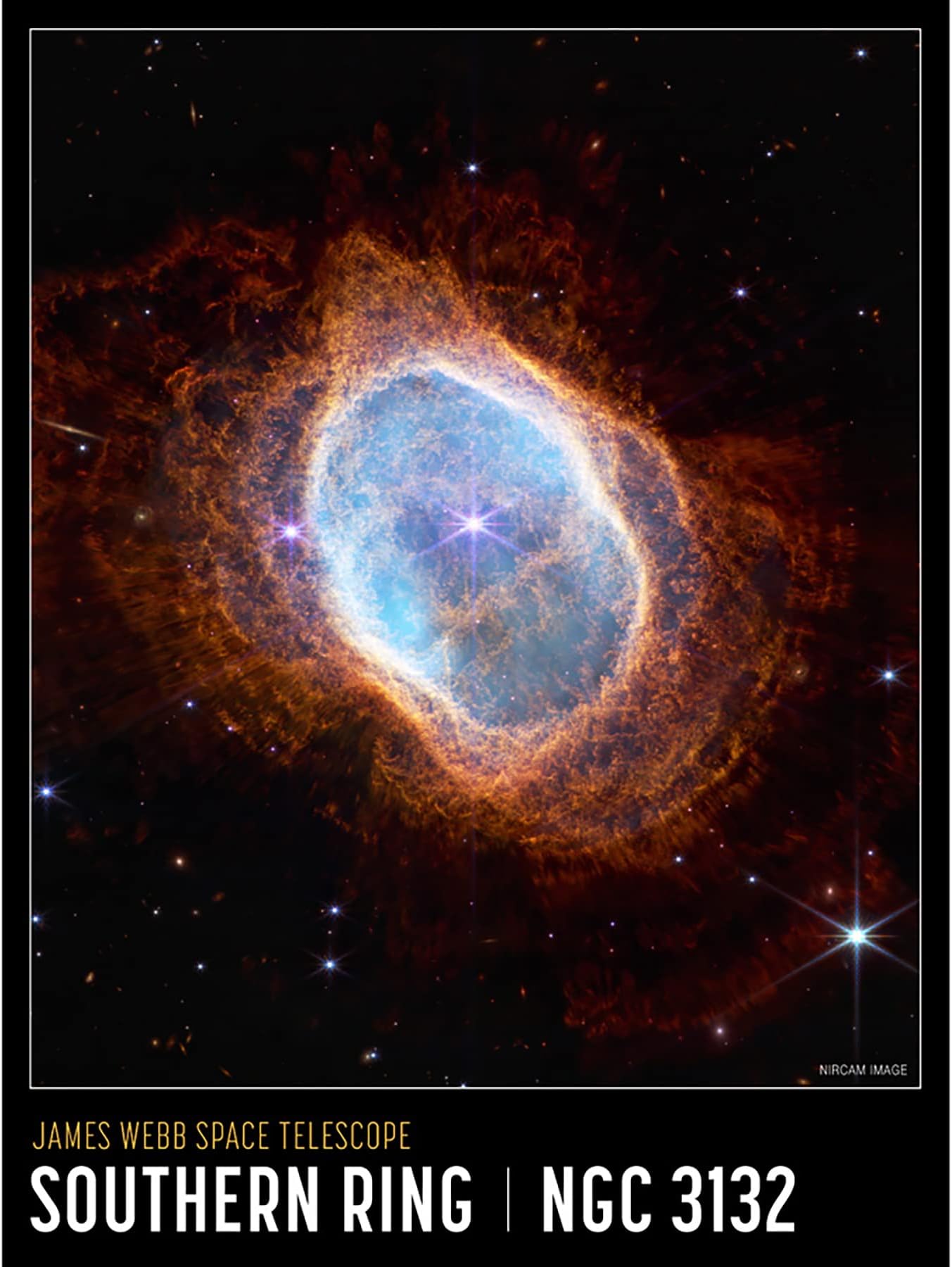NASA James Webb Space Telescope Southern Ring Nebula Poster NGC 3132 Unframed Wall Art Print Poster Home Decor Premium