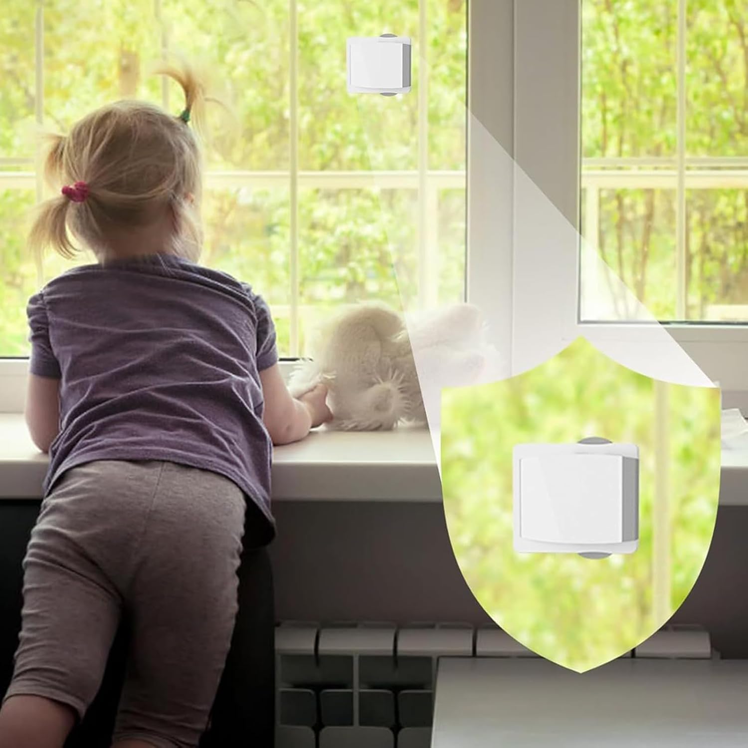 Lock for Sliding Doors – Child Proof Window Lock, Strong Adhesive Locking Stops for Pets Easy Installation Children Home Security