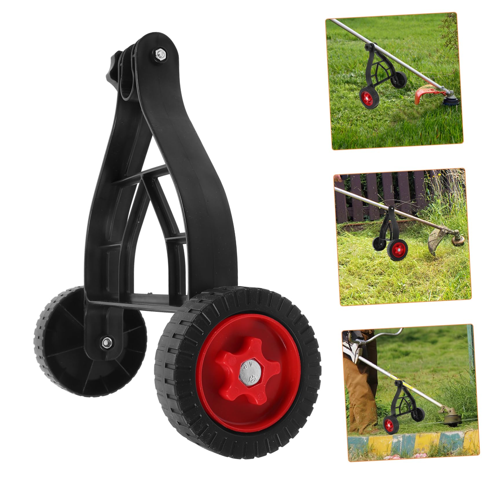 Yardwe Ruota Supporto Tosaerba in Gomma e Acciaio Inox, Ruote di Ricambio Resistenti All’usura per Carrello Tosaerba a Spinta, Accessorio per Giardino Rotazione Flessibile e Montaggio Facile